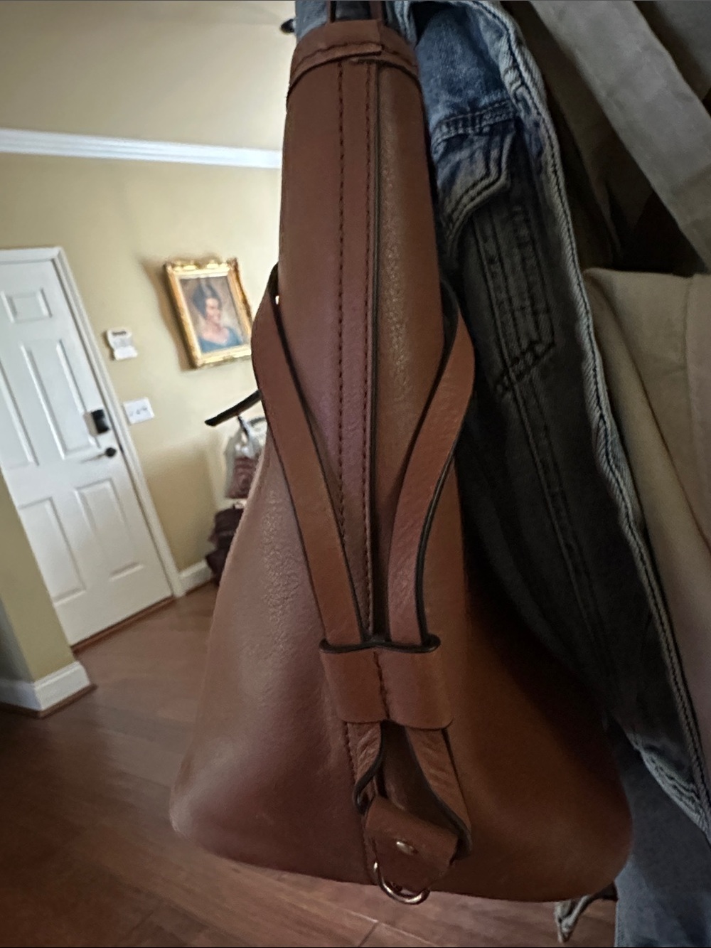 NWOT Spartina 449 Siren Premium Leather Jetsetter Tote Brown - Picture 6 of 6
